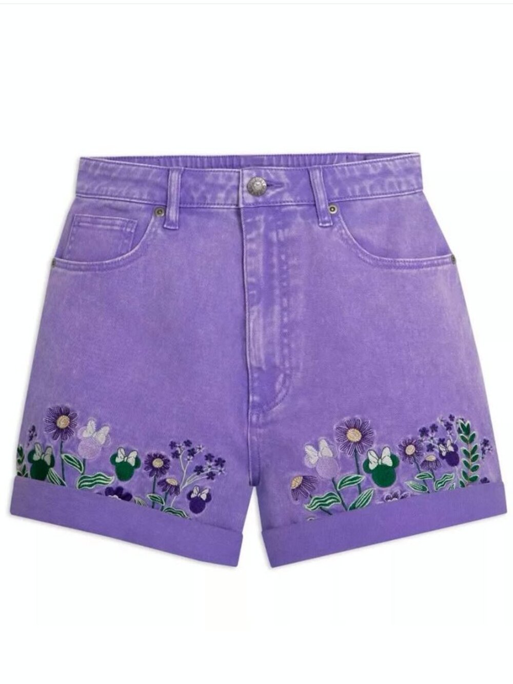 Disney Retro Embroidered Denim Shorts Minnie Size Medium